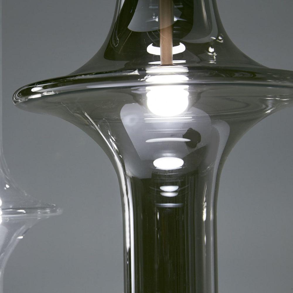 Sarenol lámpara colgante de vidrio industrial glam