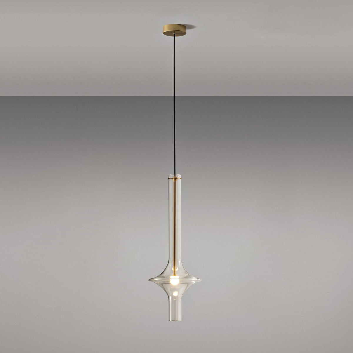 Sarenol lámpara colgante de vidrio industrial glam