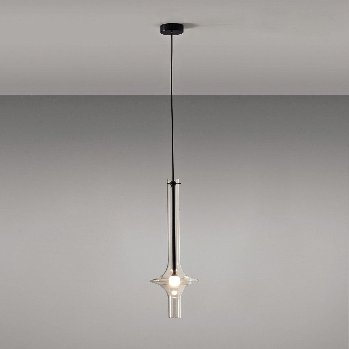 Sarenol lámpara colgante de vidrio industrial glam