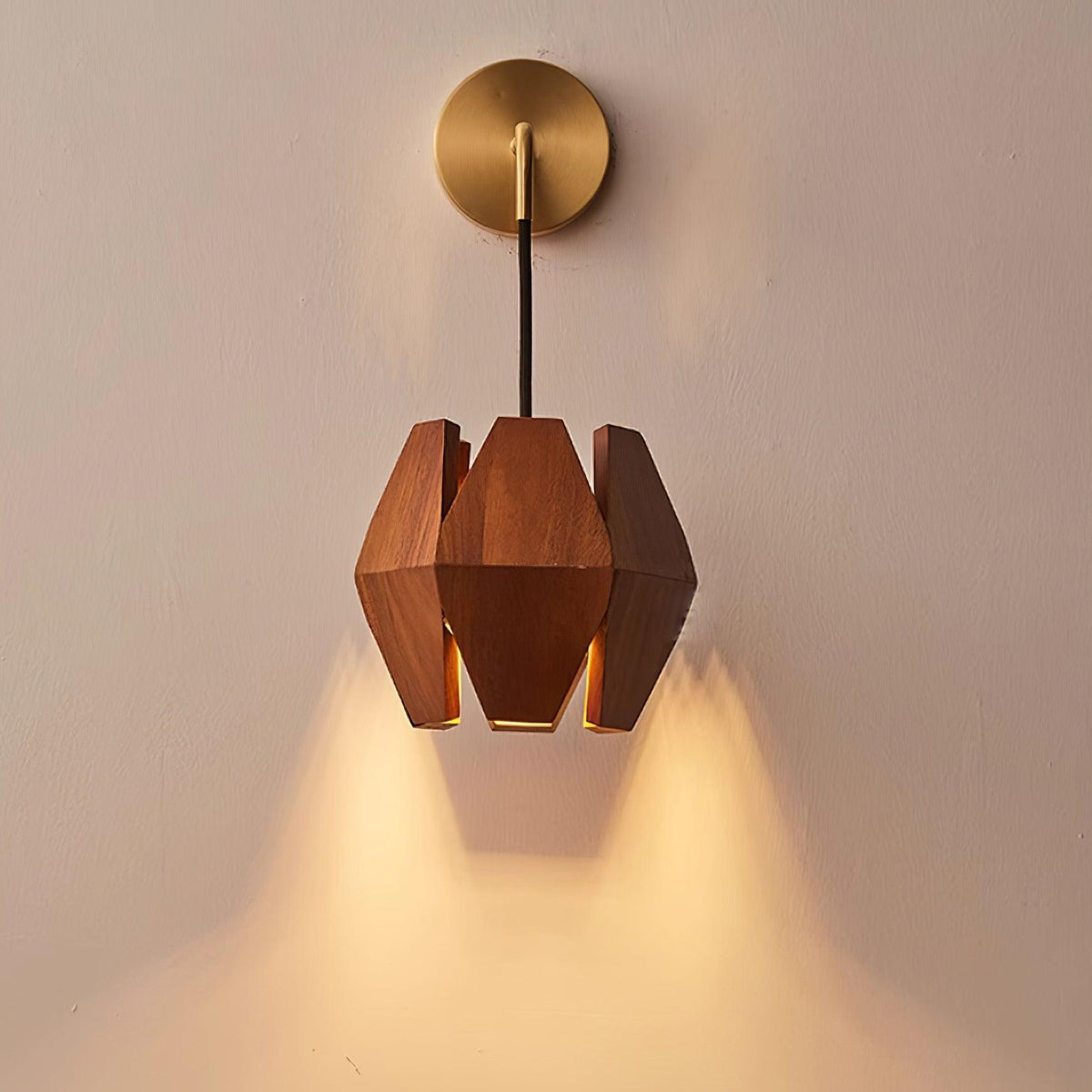 Aplique de pared Geométrico de madera minimalista nórdico