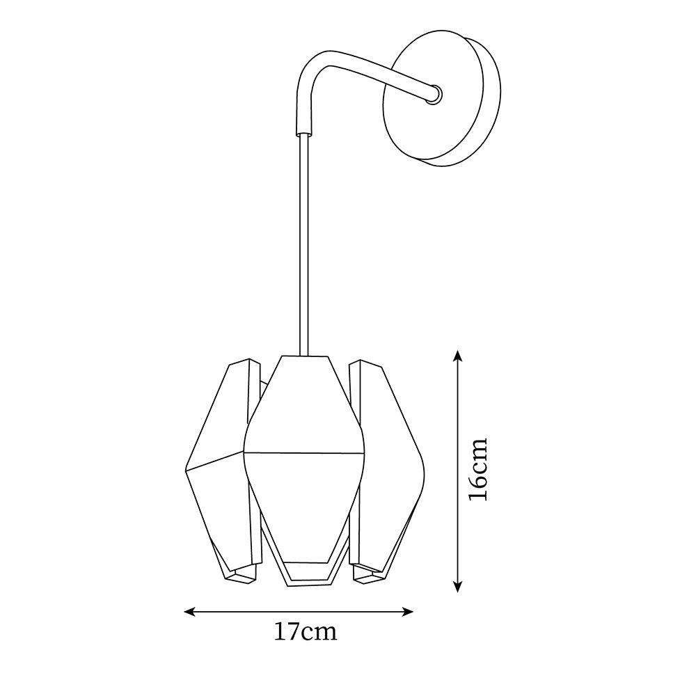 Aplique de pared Geométrico de madera minimalista nórdico