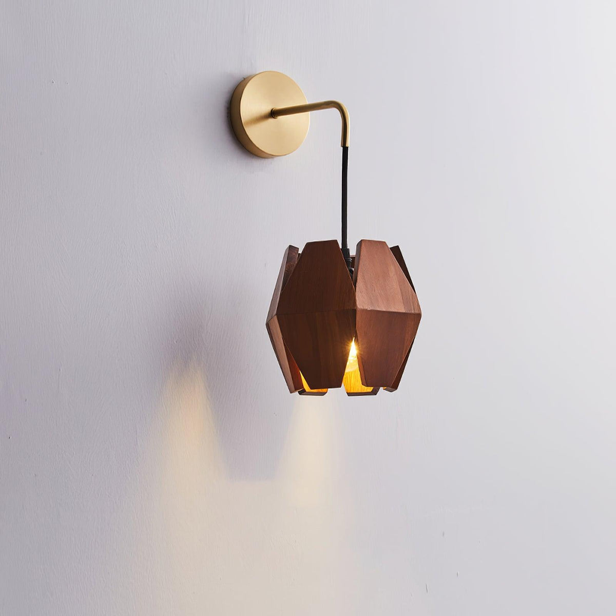 Aplique de pared Geométrico de madera minimalista nórdico
