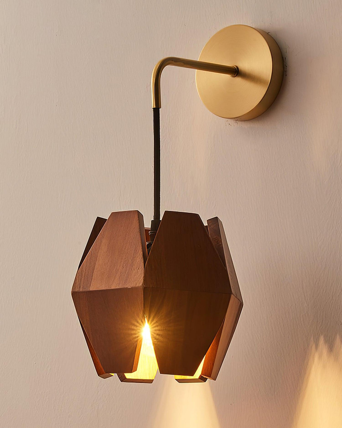 Aplique de pared Geométrico de madera minimalista nórdico