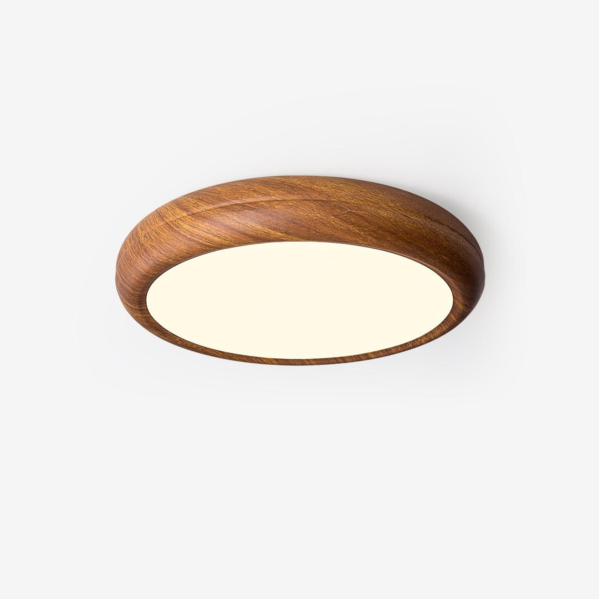 Elda lámpara de techo redonda de madera con grano de madera