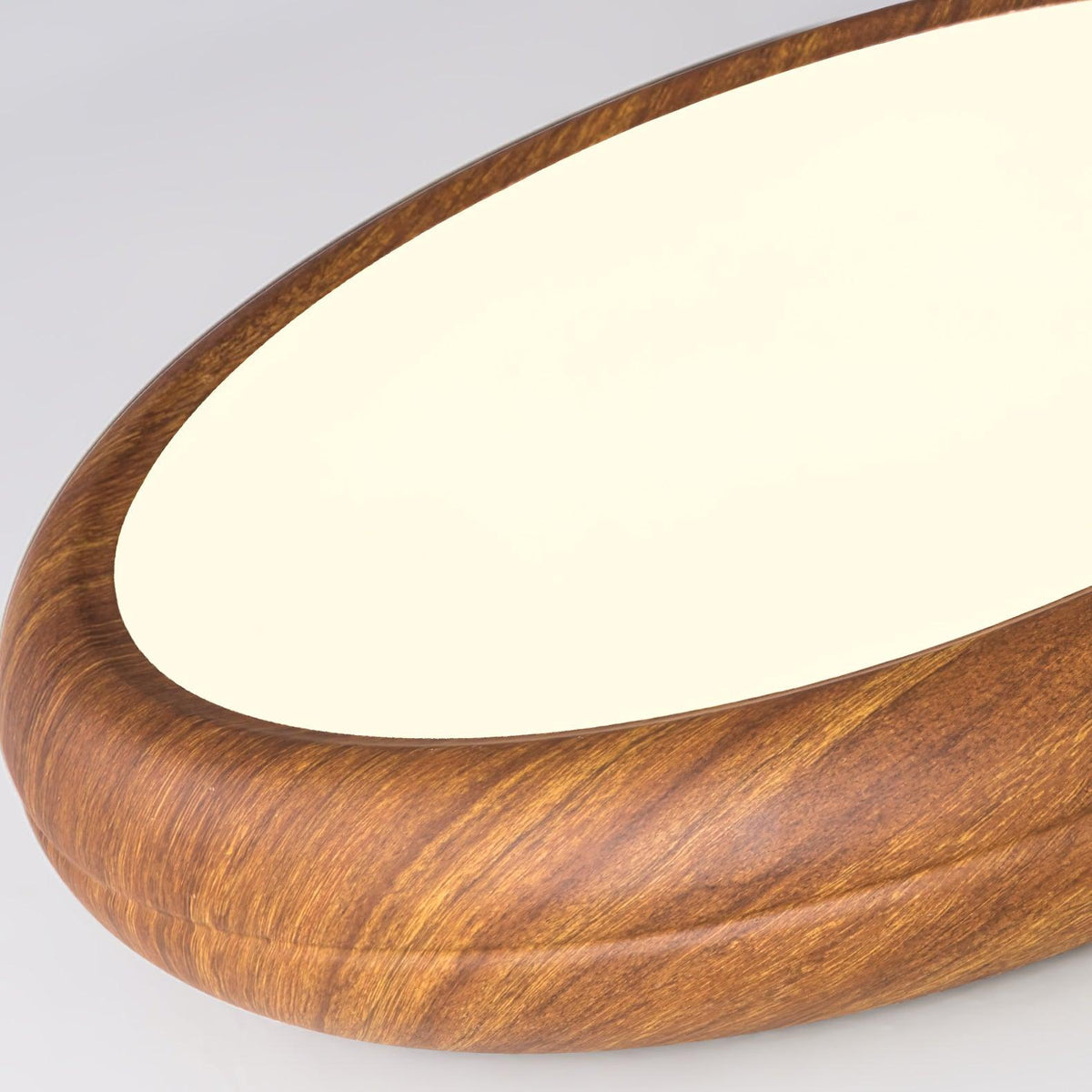Elda lámpara de techo redonda de madera con grano de madera