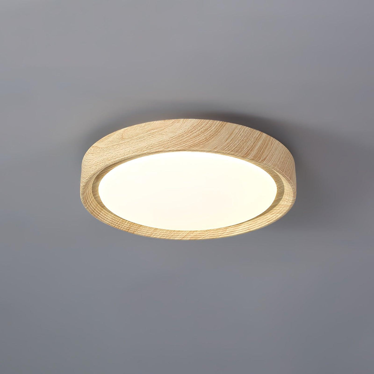 Niralel lámpara de techo de madera y acrílico redonda