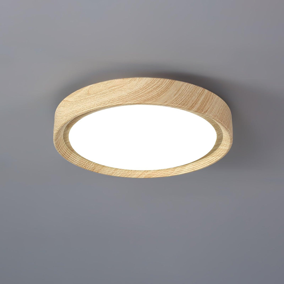 Niralel lámpara de techo de madera y acrílico redonda
