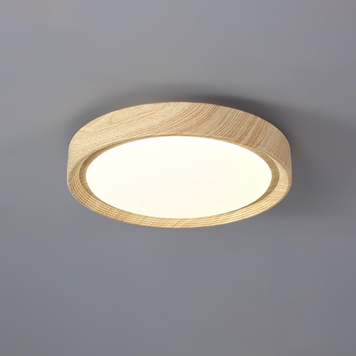 Niralel lámpara de techo de madera y acrílico redonda