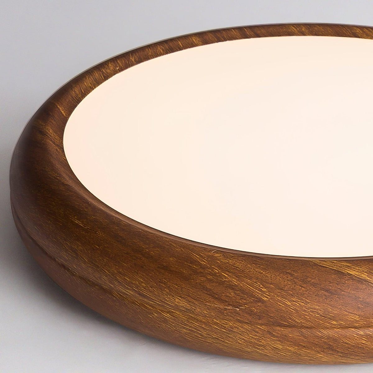 Elda lámpara de techo redonda de madera con grano de madera