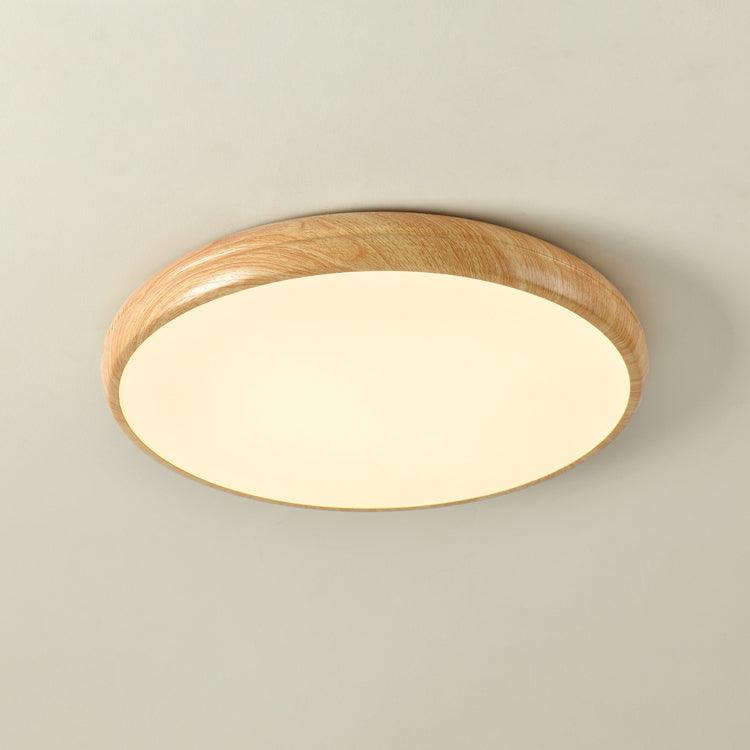 Niralel lámpara de techo de madera y acrílico redonda