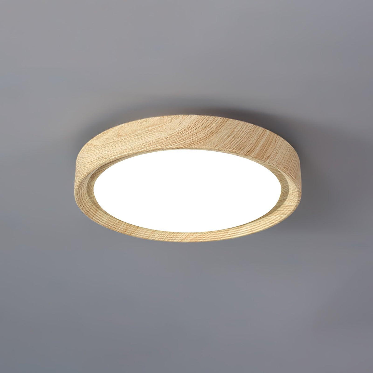Niralel lámpara de techo de madera y acrílico redonda