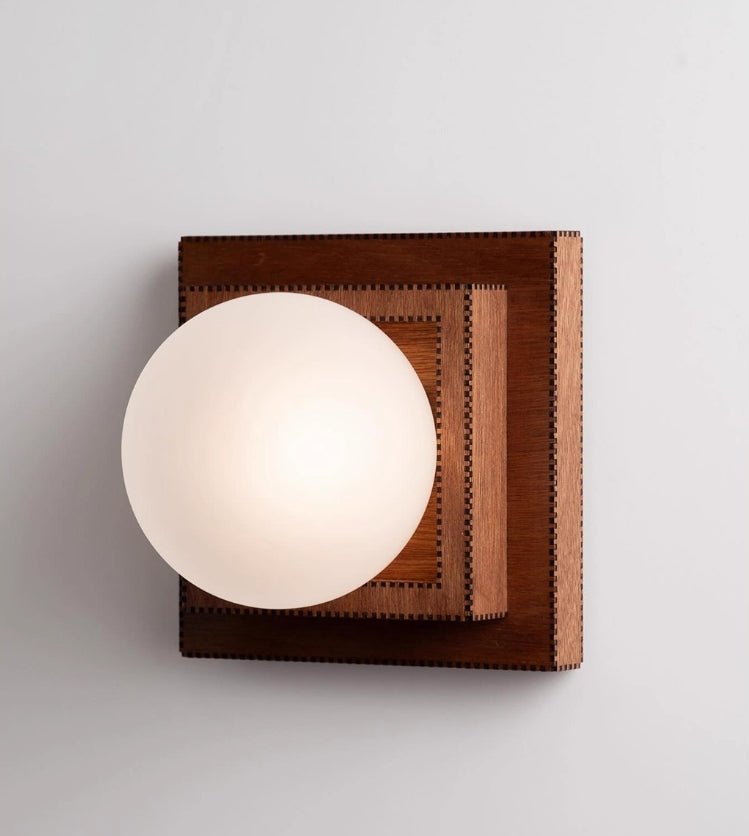 Luna aplique de pared con globos de madera esfera