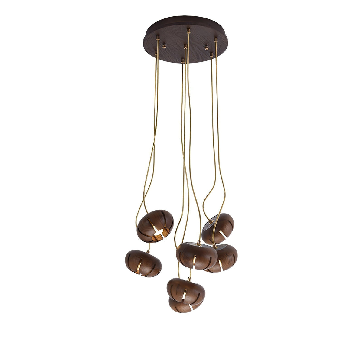 Zasorir lámpara colgante de mármol con cabezas esculpidas en grupo
