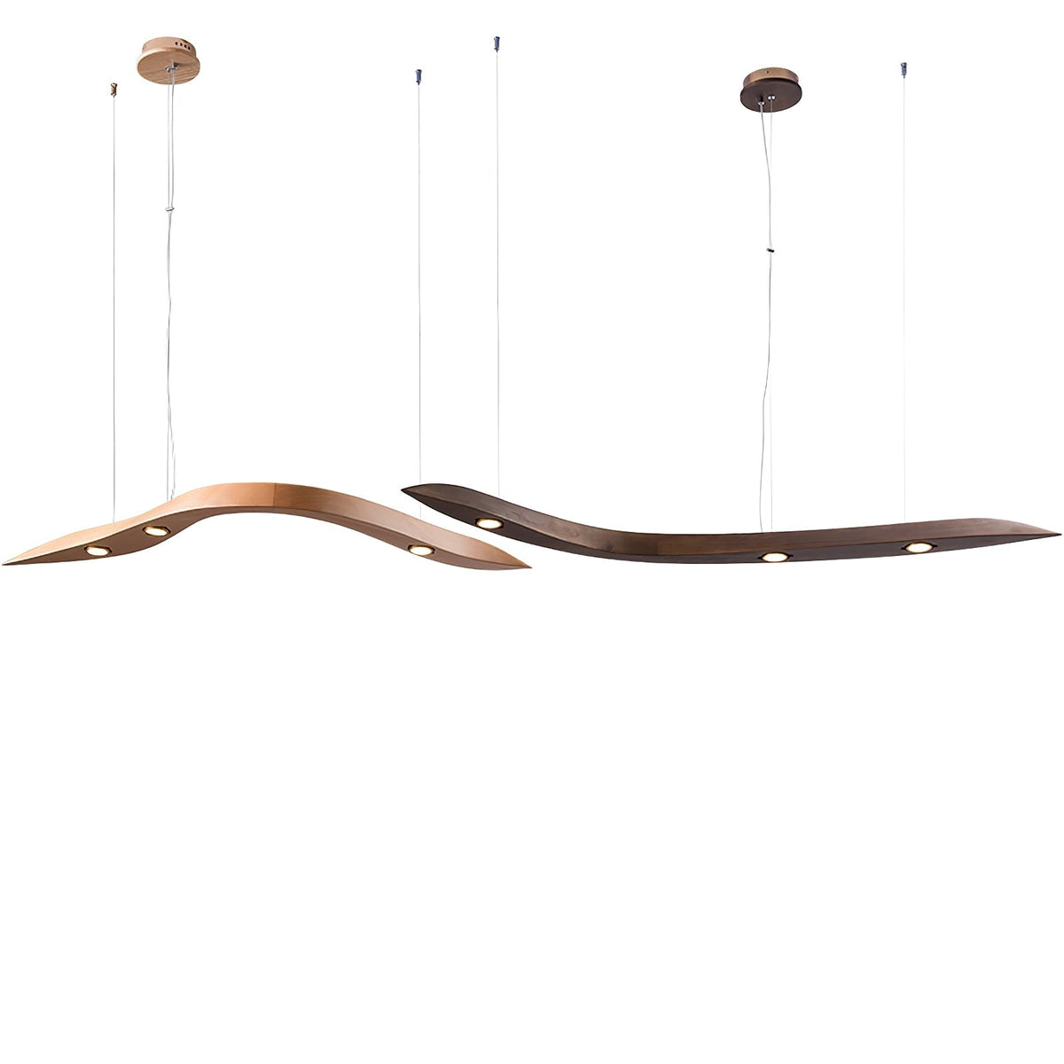 Queral lámpara colgante Flow minimalista de madera
