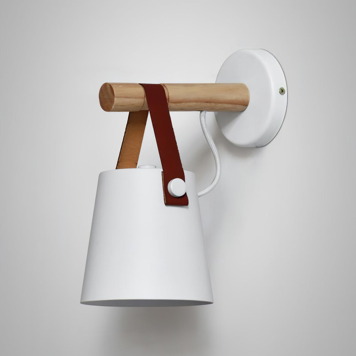 Virixon aplique de pared de madera y cuero