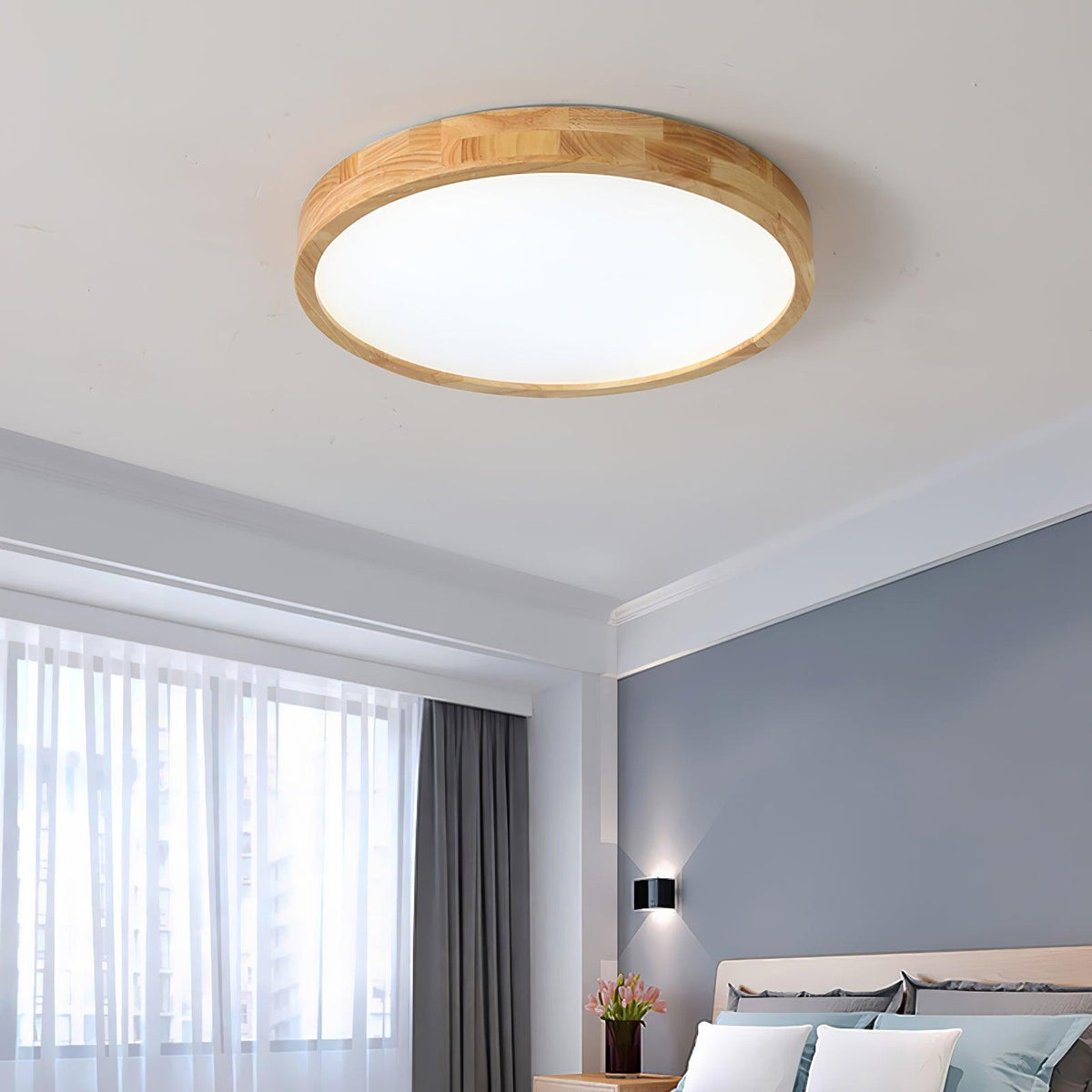Aldalaya lámpara de techo Geométrica LED de madera