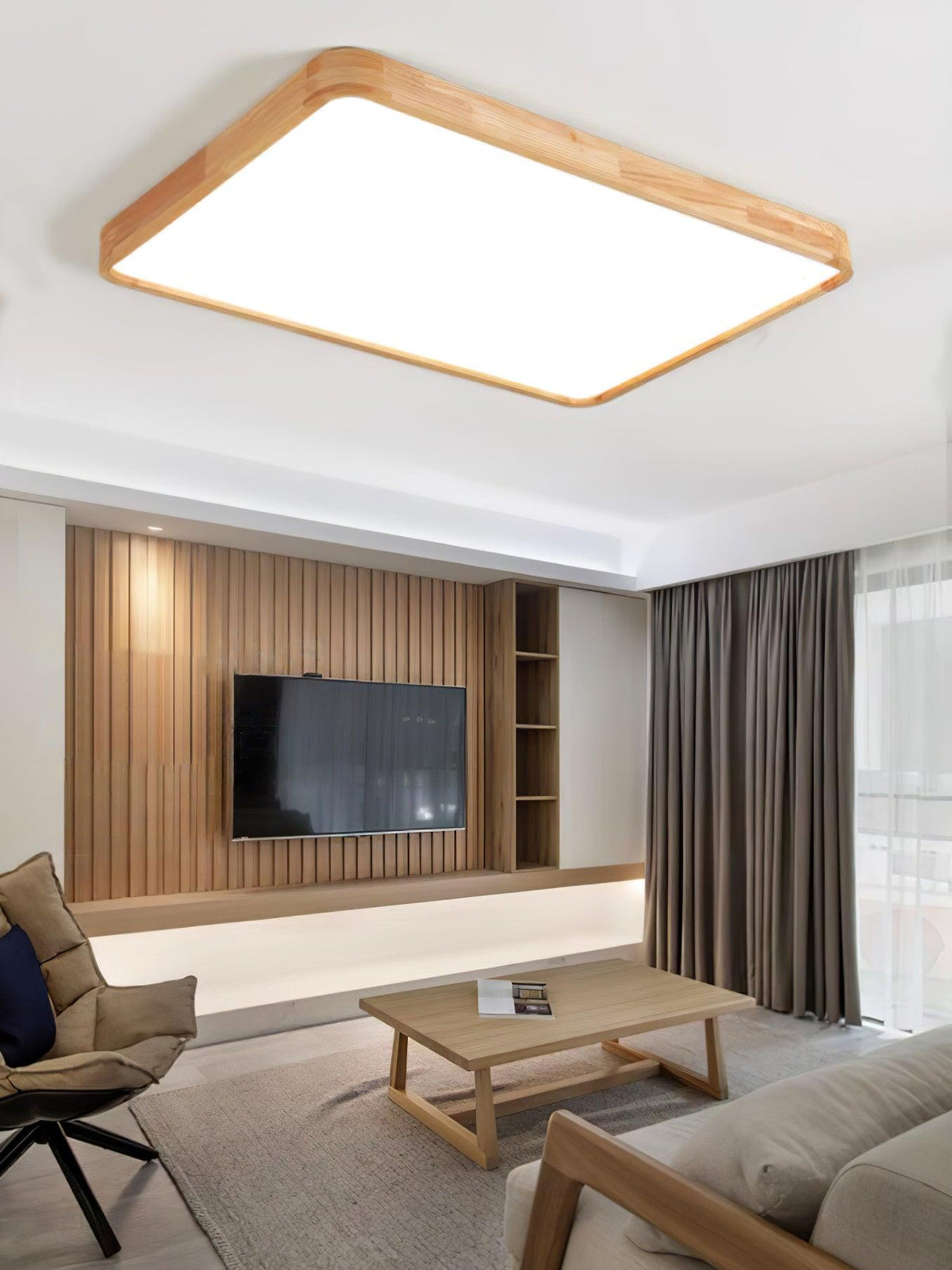 Aldalaya lámpara de techo Geométrica LED de madera