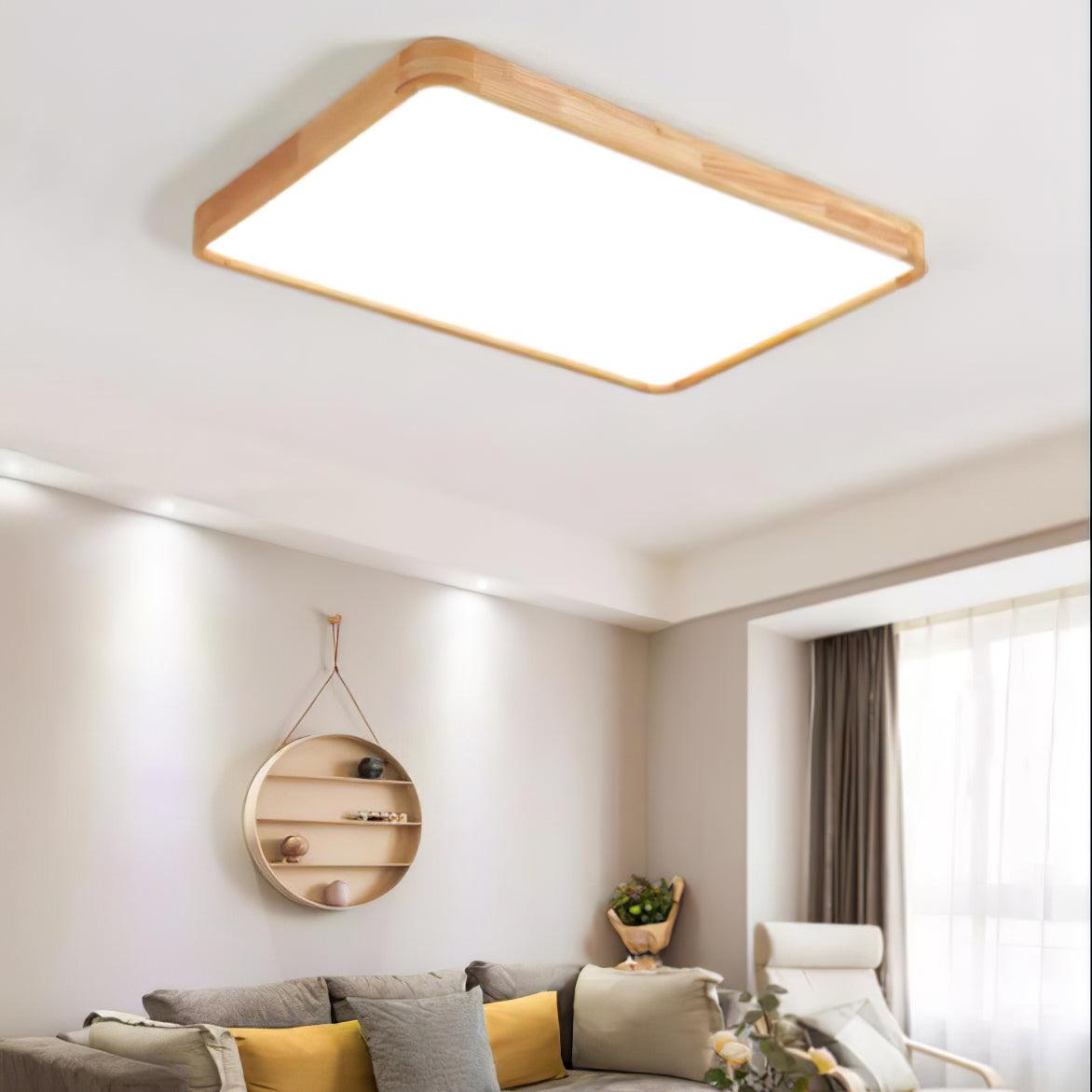 Aldalaya lámpara de techo Geométrica LED de madera