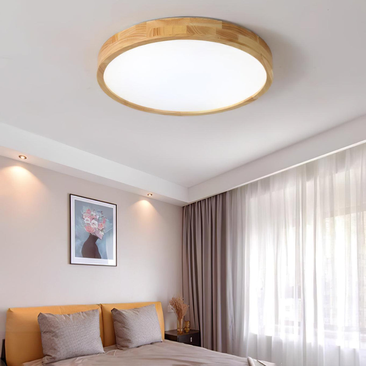 Aldalaya lámpara de techo Geométrica LED de madera