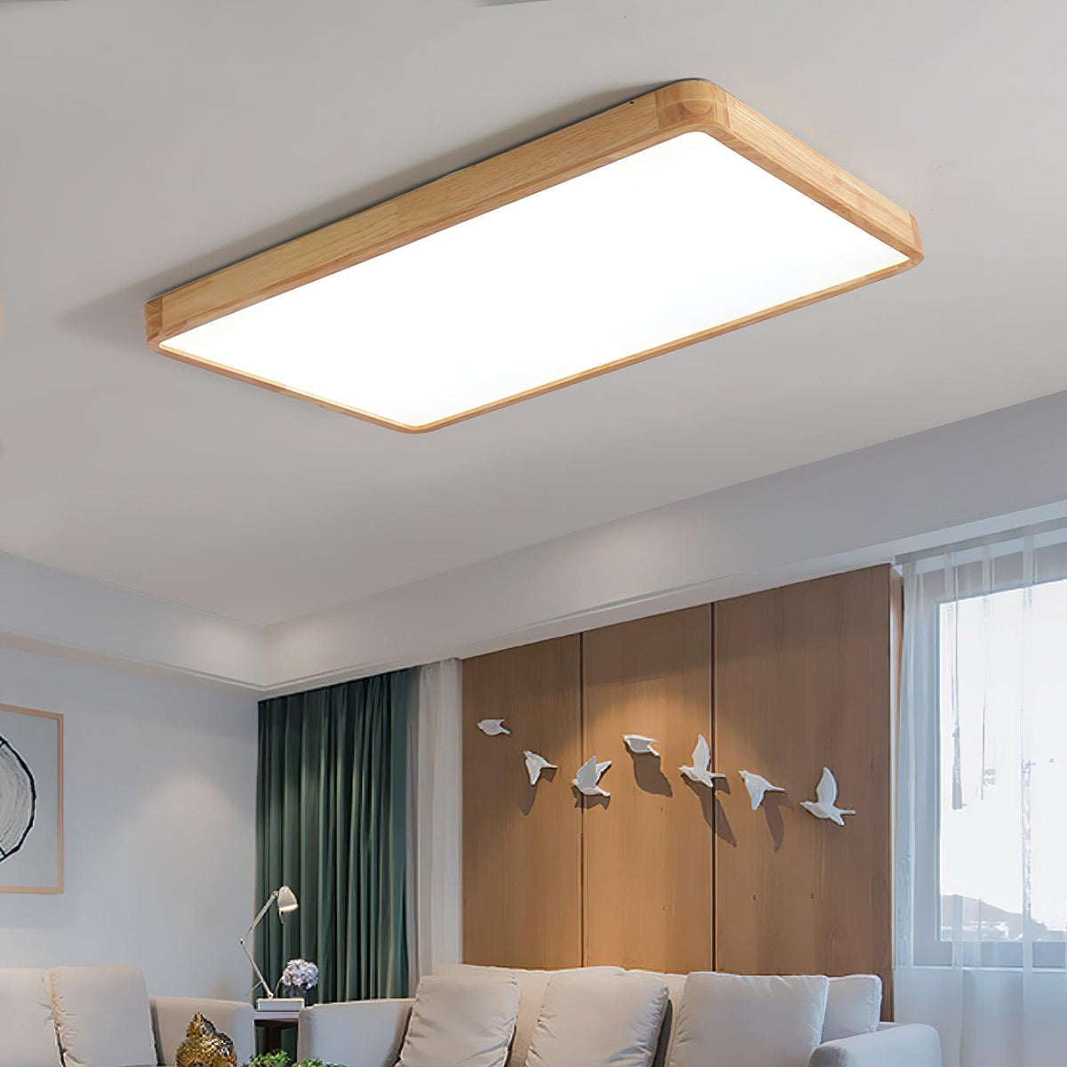 Aldalaya lámpara de techo Geométrica LED de madera