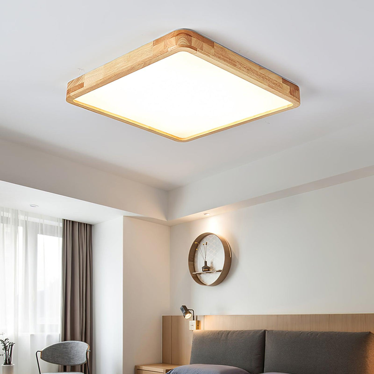 Aldalaya lámpara de techo Geométrica LED de madera
