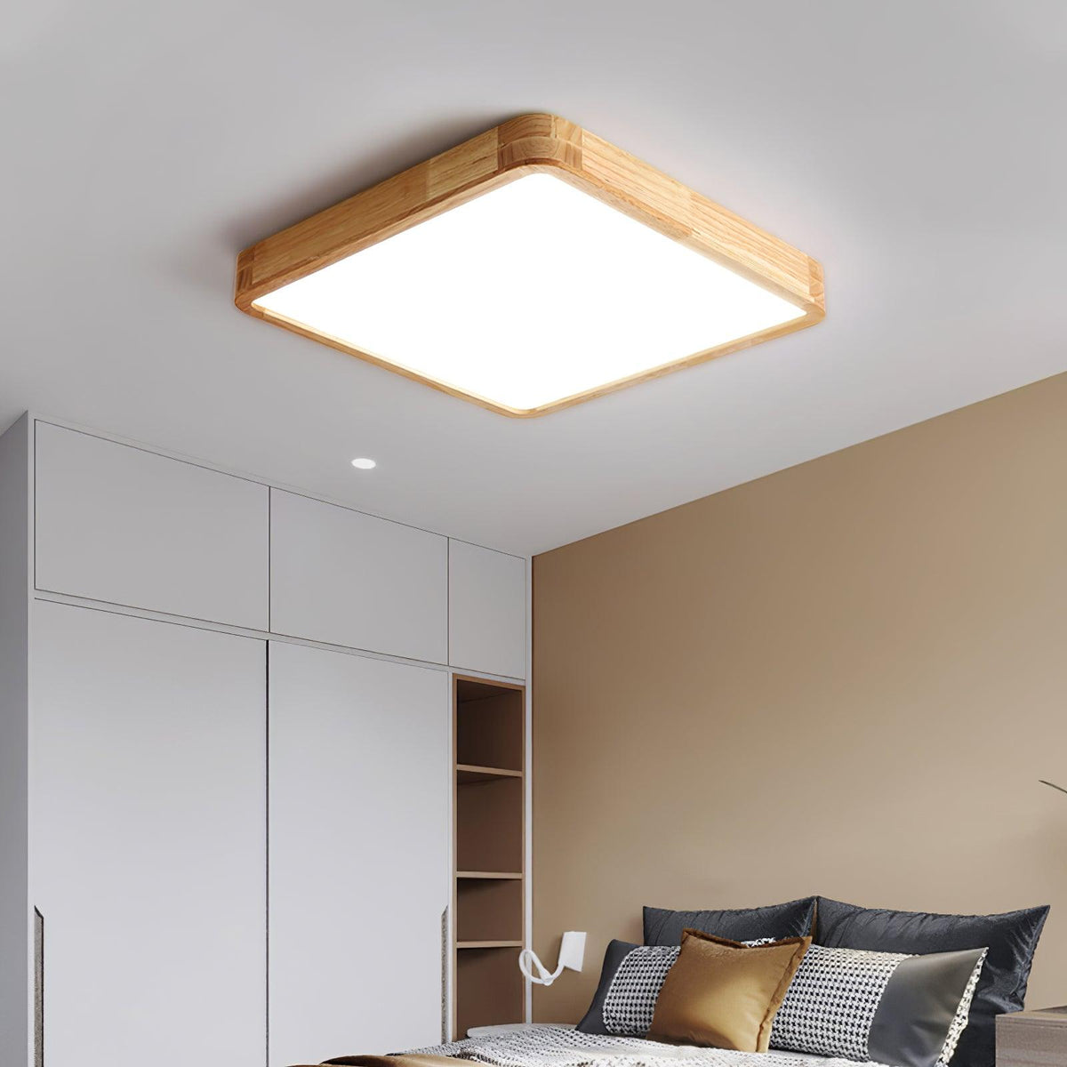 Aldalaya lámpara de techo Geométrica LED de madera