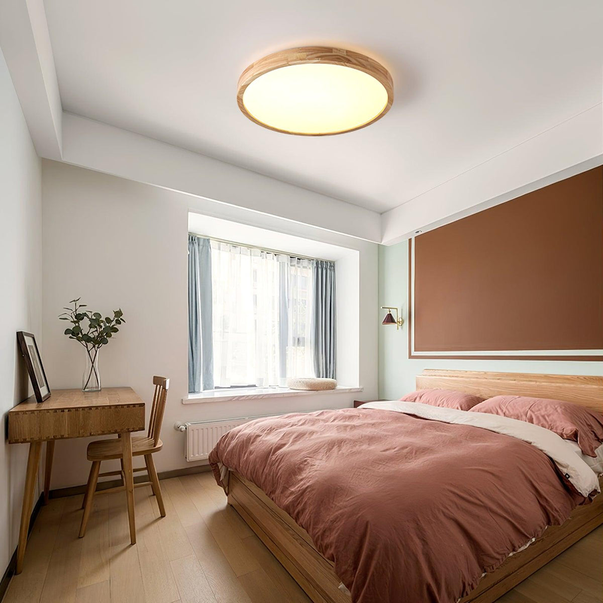 Aldalaya lámpara de techo Geométrica LED de madera