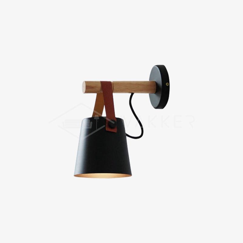 Virixon aplique de pared de madera y cuero
