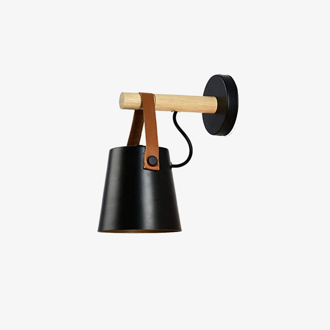 Virixon aplique de pared de madera y cuero