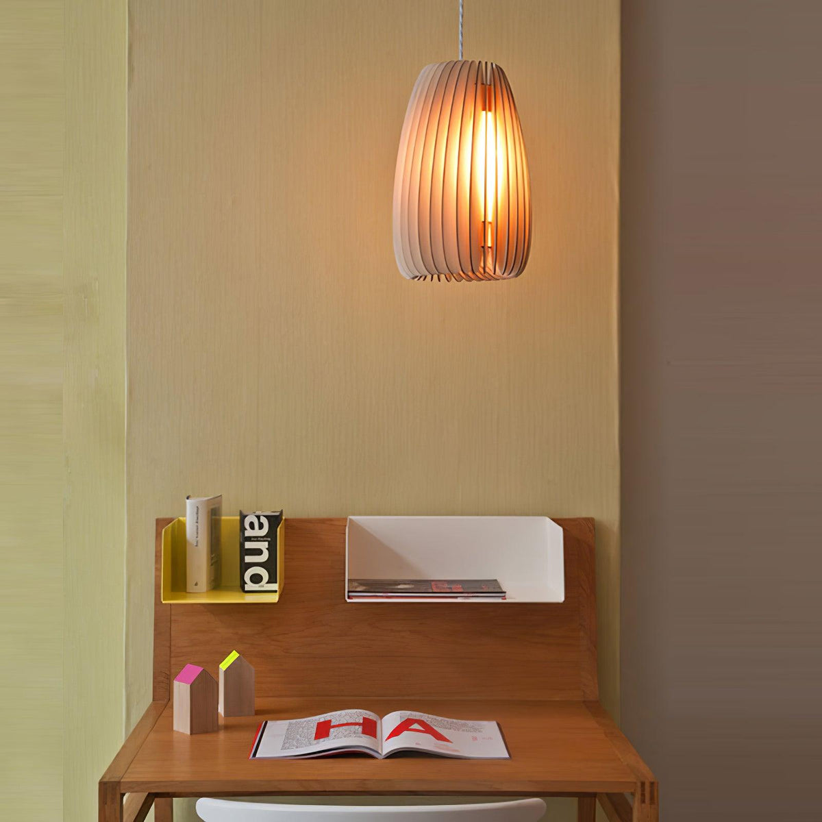 Jior lámpara colgante de madera elegancia Orb única