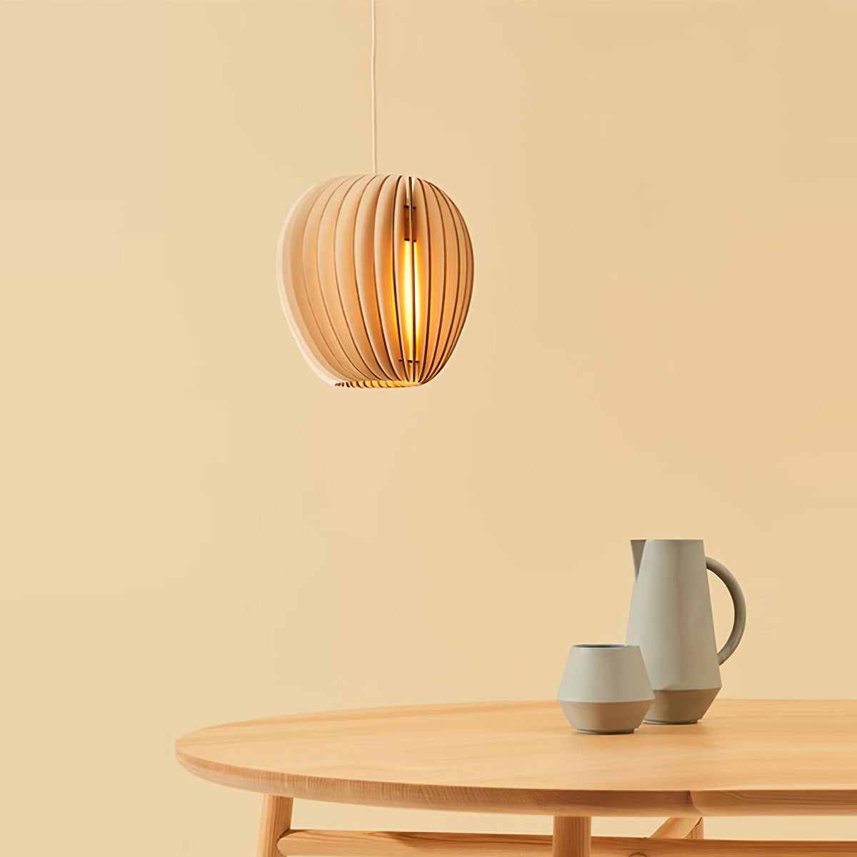 Jior lámpara colgante de madera elegancia Orb única