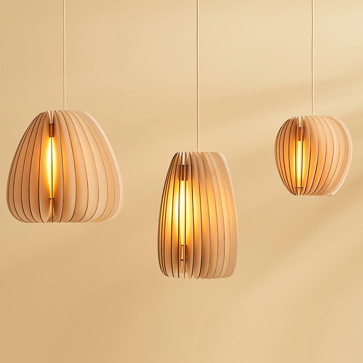 Jior lámpara colgante de madera elegancia Orb única