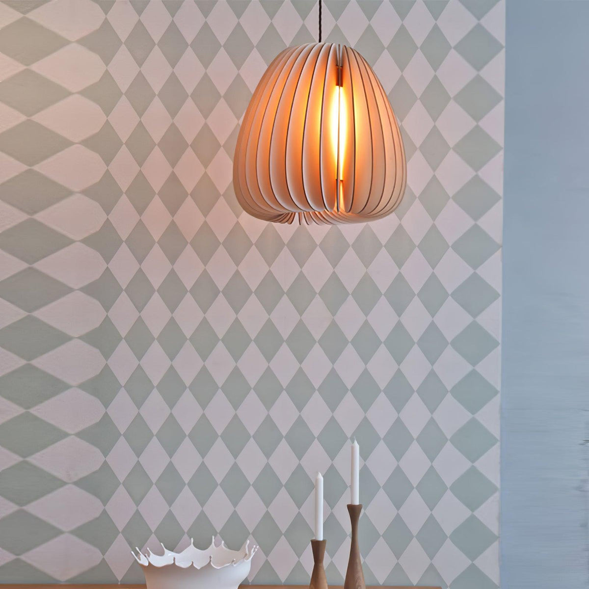 Jior lámpara colgante de madera elegancia Orb única