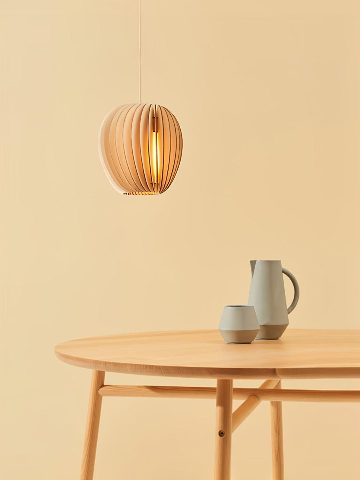 Jior lámpara colgante de madera elegancia Orb única