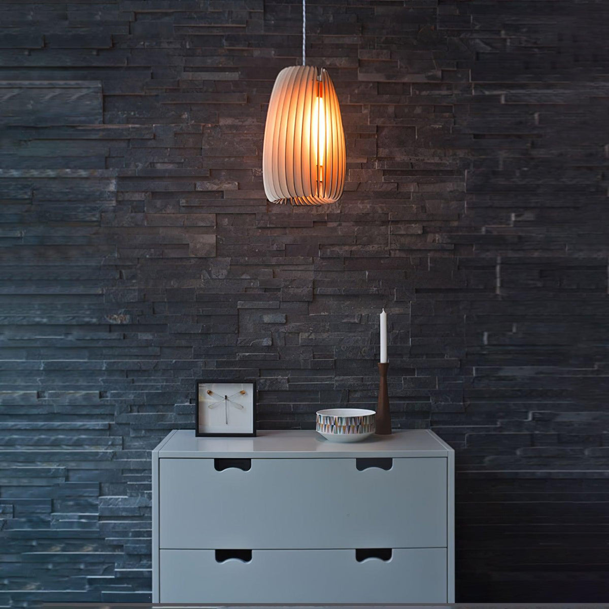Jior lámpara colgante de madera elegancia Orb única