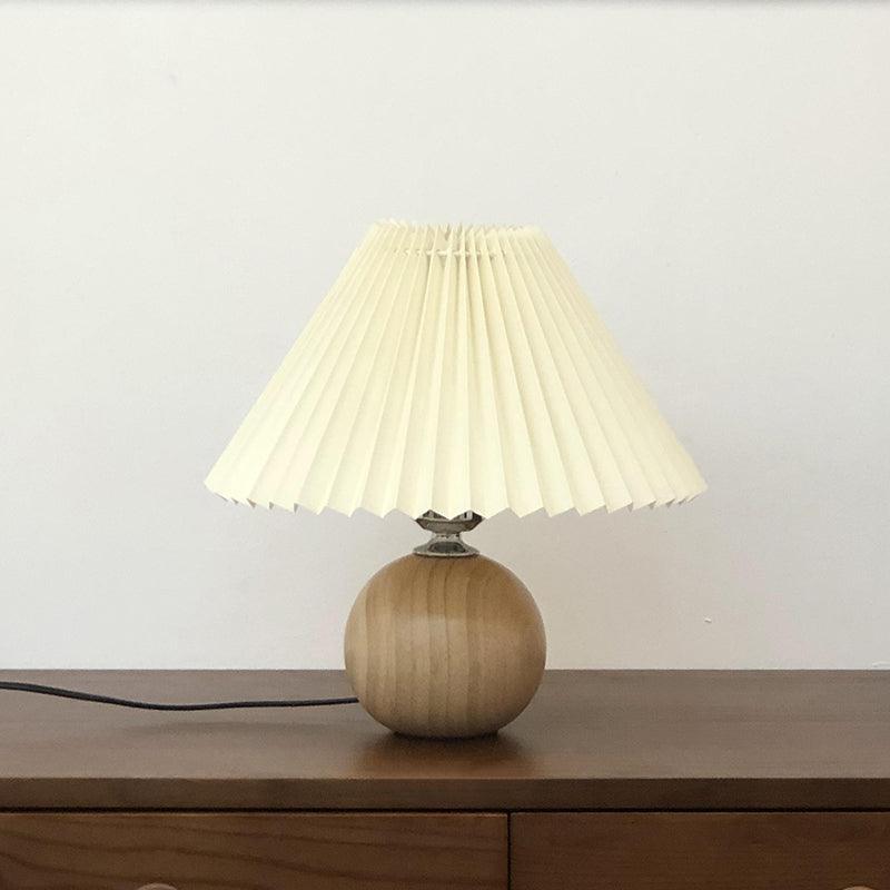 Zesilon lámpara de mesa de bola de madera