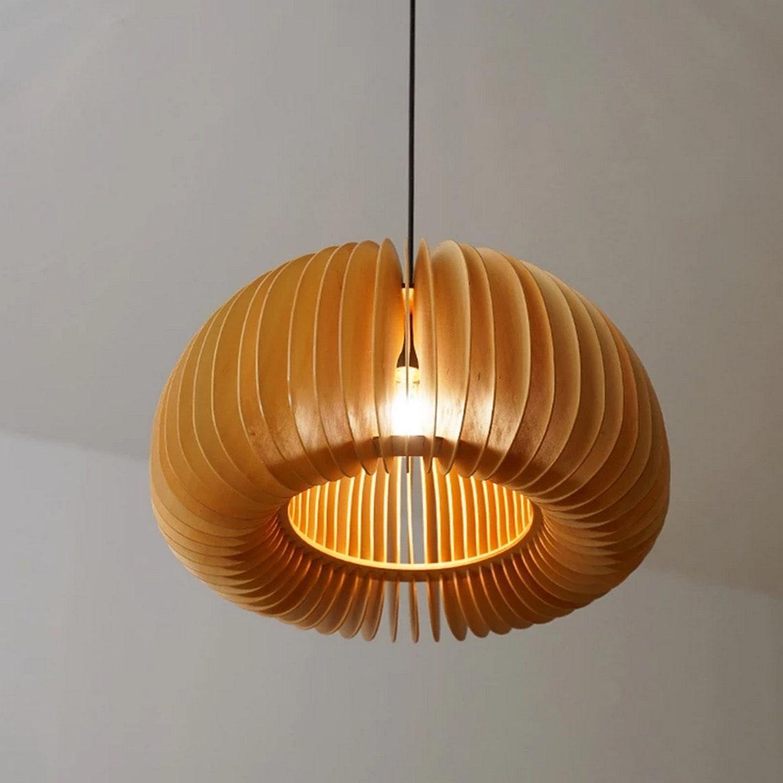 Enoris lámpara colgante de madera estilo