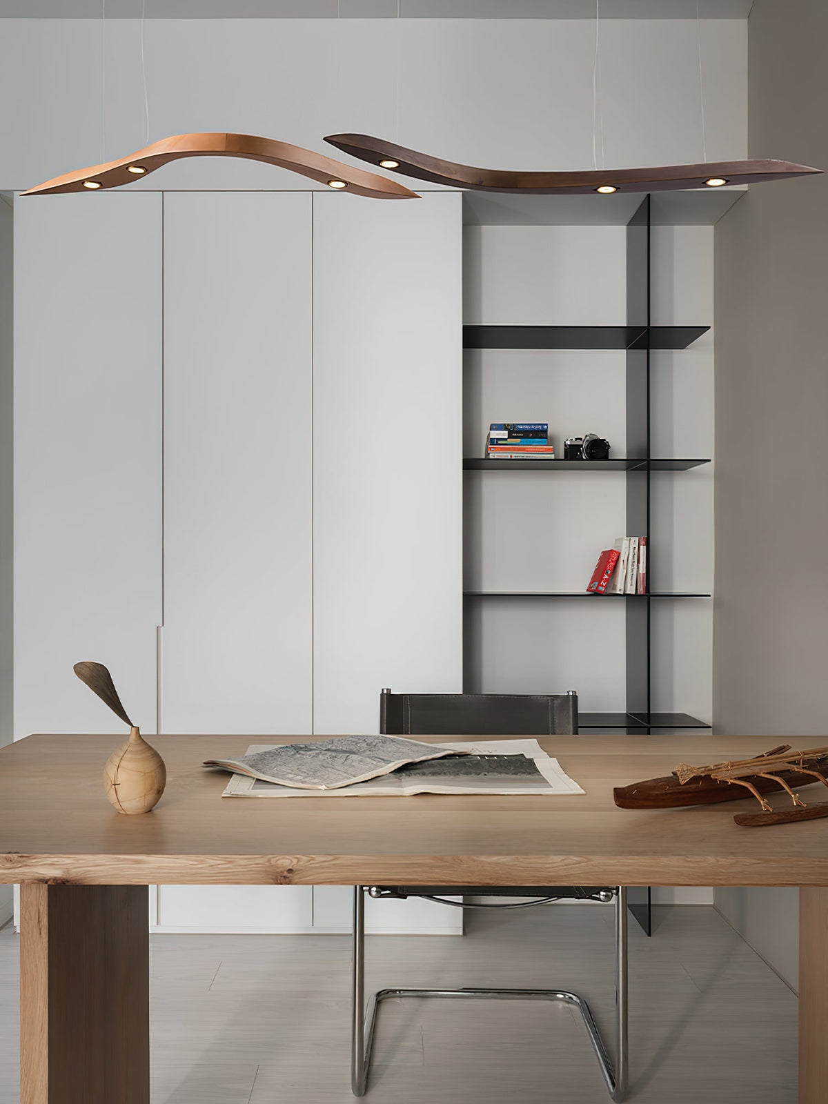 Queral lámpara colgante Flow minimalista de madera