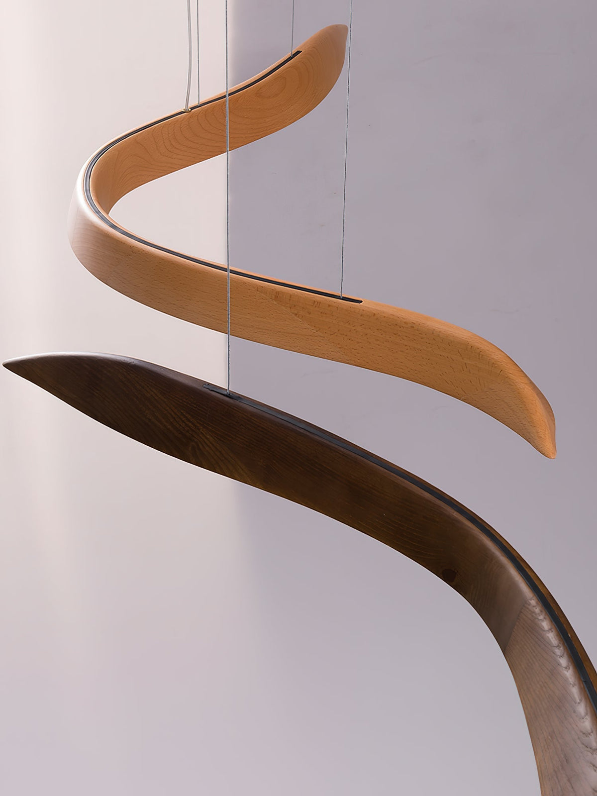 Queral lámpara colgante Flow minimalista de madera