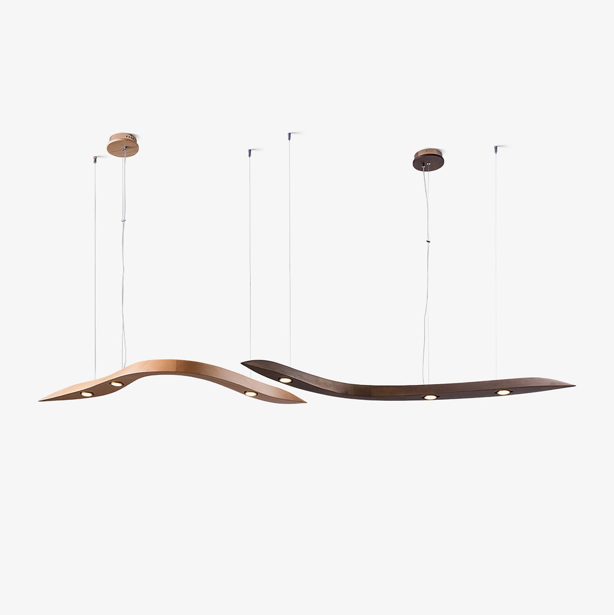 Queral lámpara colgante Flow minimalista de madera