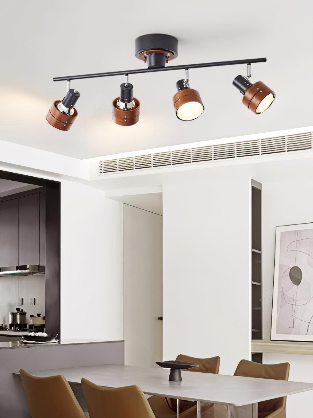 Elsorila lámpara de techo elegancia regulable con foco y madera