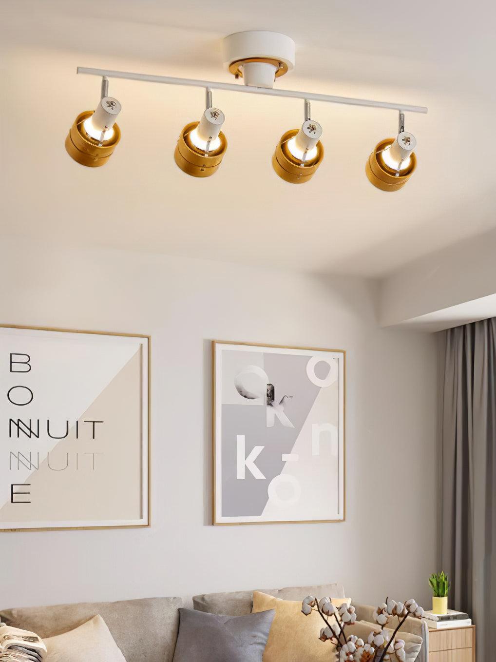 Elsorila lámpara de techo elegancia regulable con foco y madera