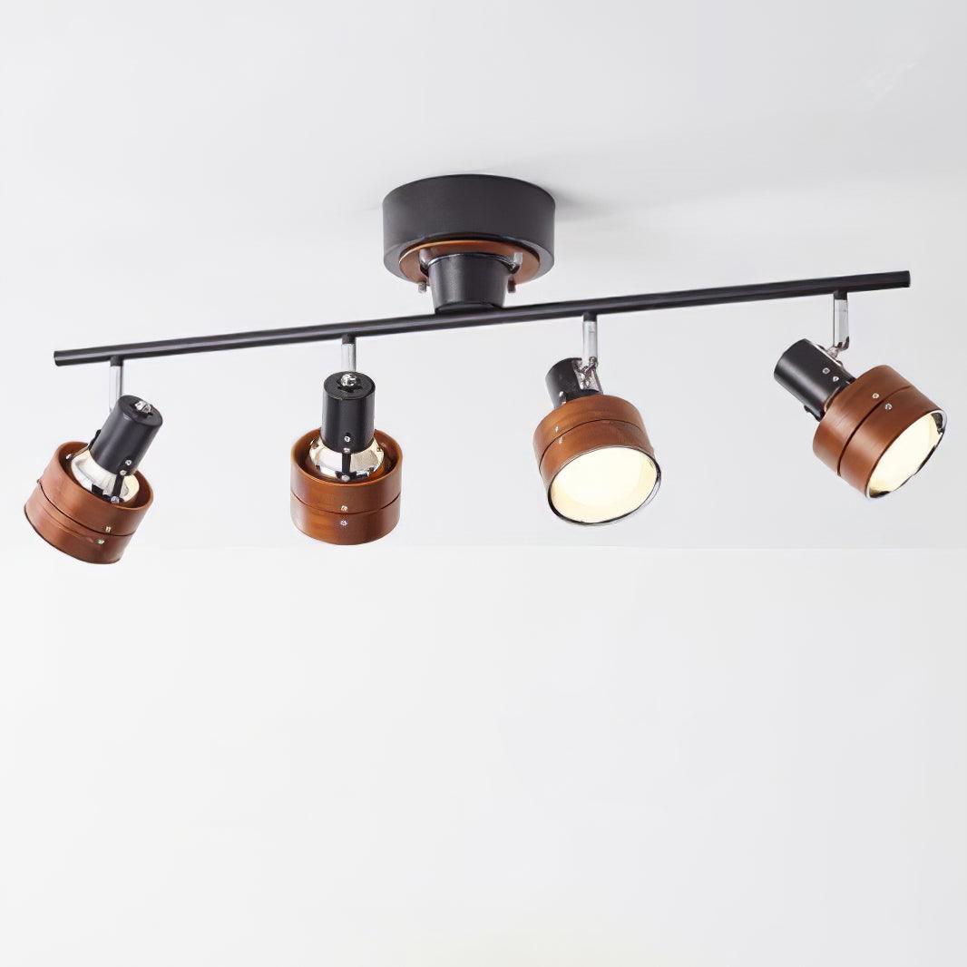 Elsorila lámpara de techo elegancia regulable con foco y madera