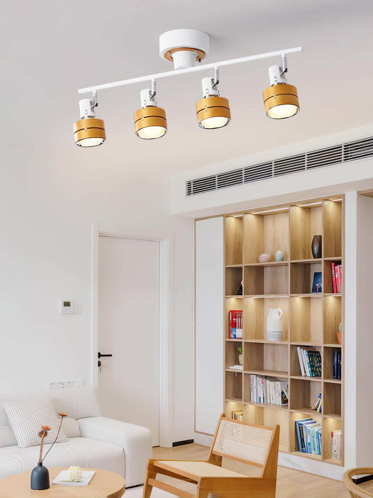 Elsorila lámpara de techo elegancia regulable con foco y madera