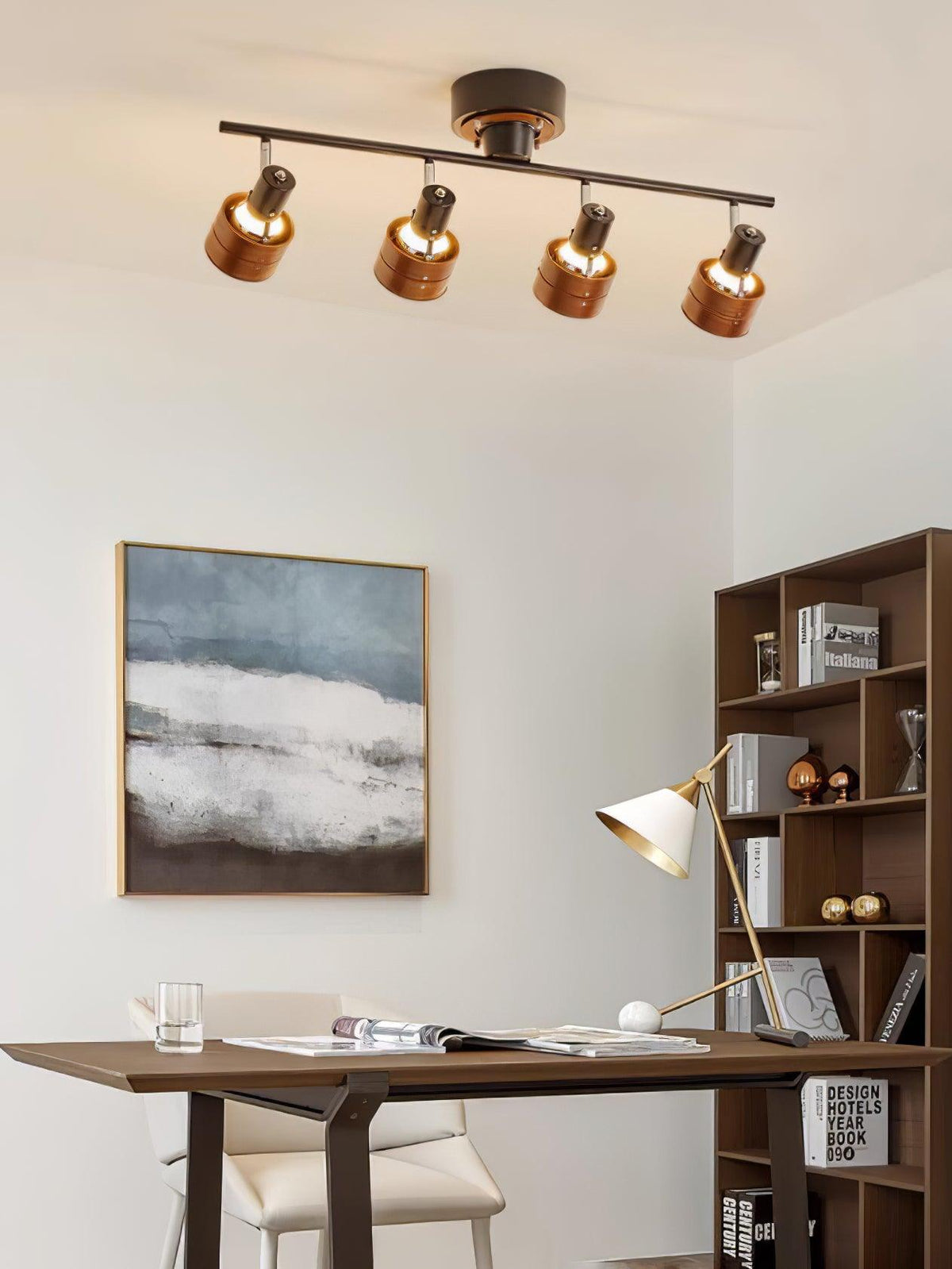 Elsorila lámpara de techo elegancia regulable con foco y madera