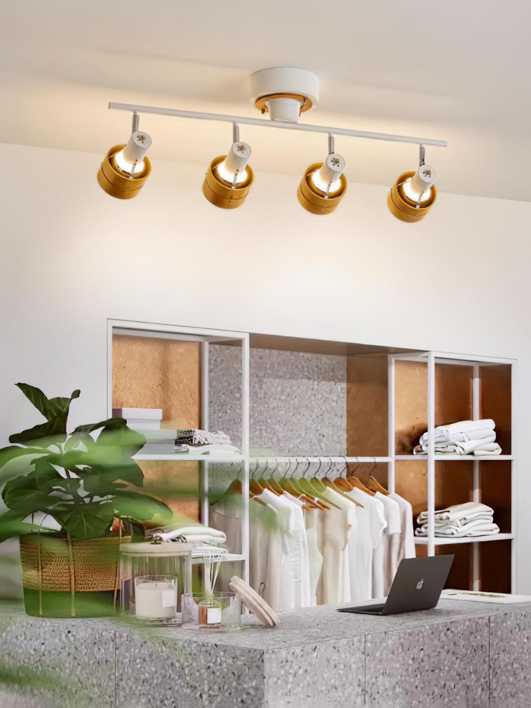 Elsorila lámpara de techo elegancia regulable con foco y madera