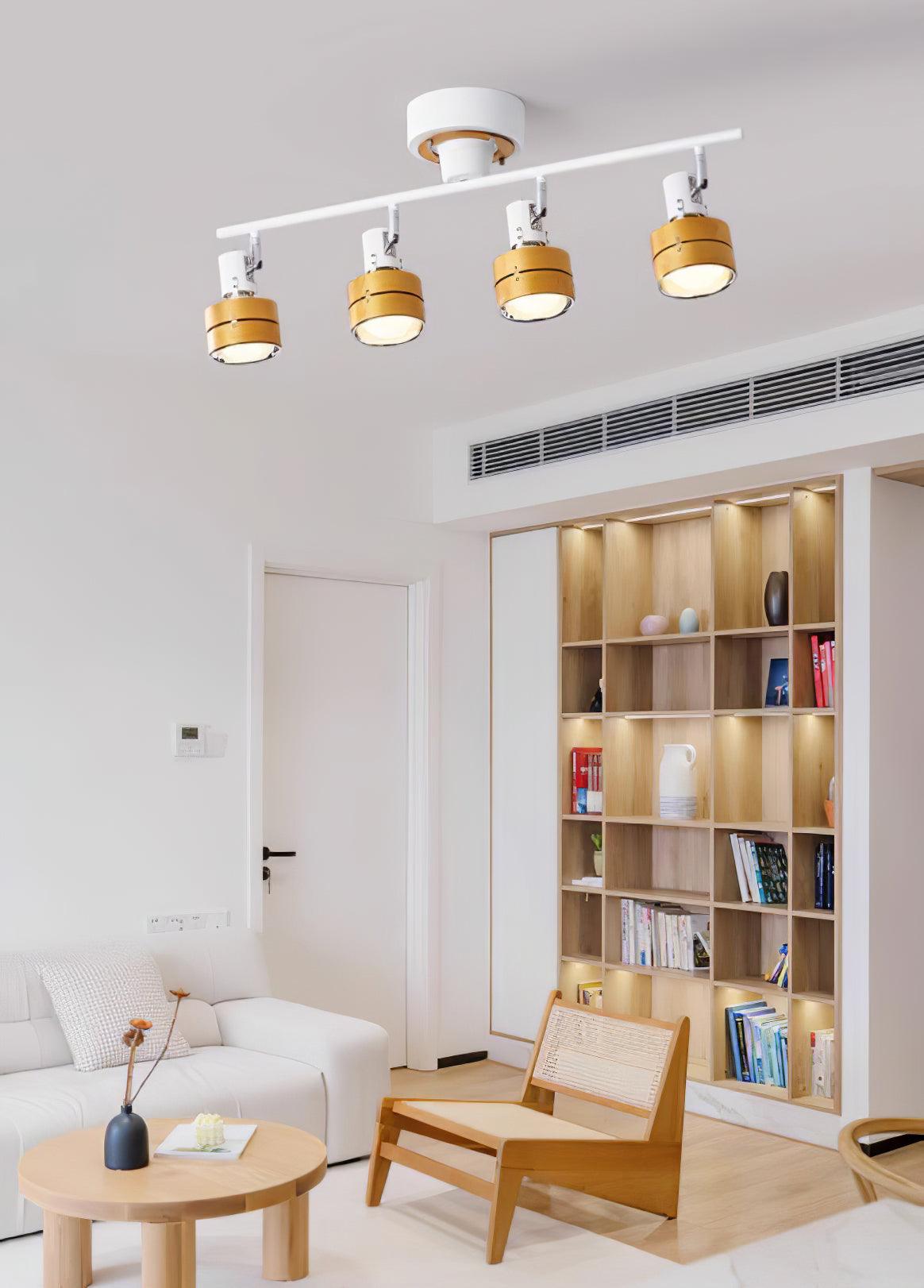 Elsorila lámpara de techo elegancia regulable con foco y madera