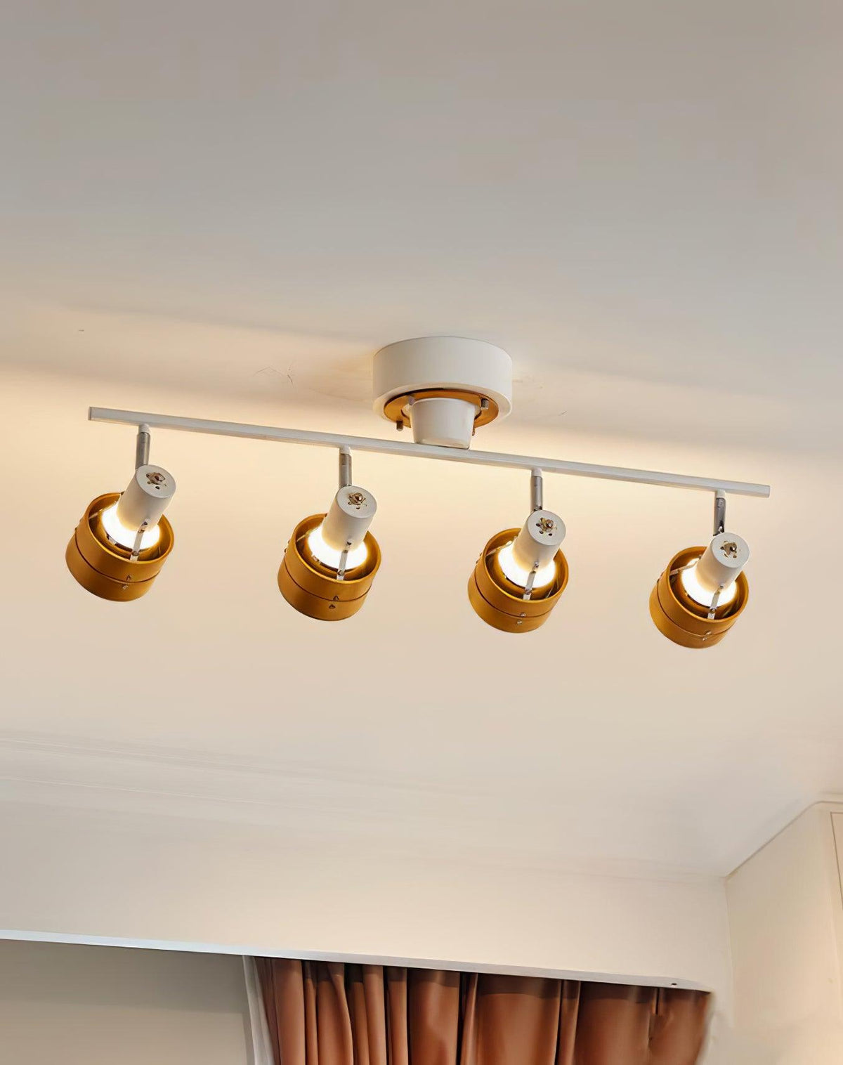 Elsorila lámpara de techo elegancia regulable con foco y madera