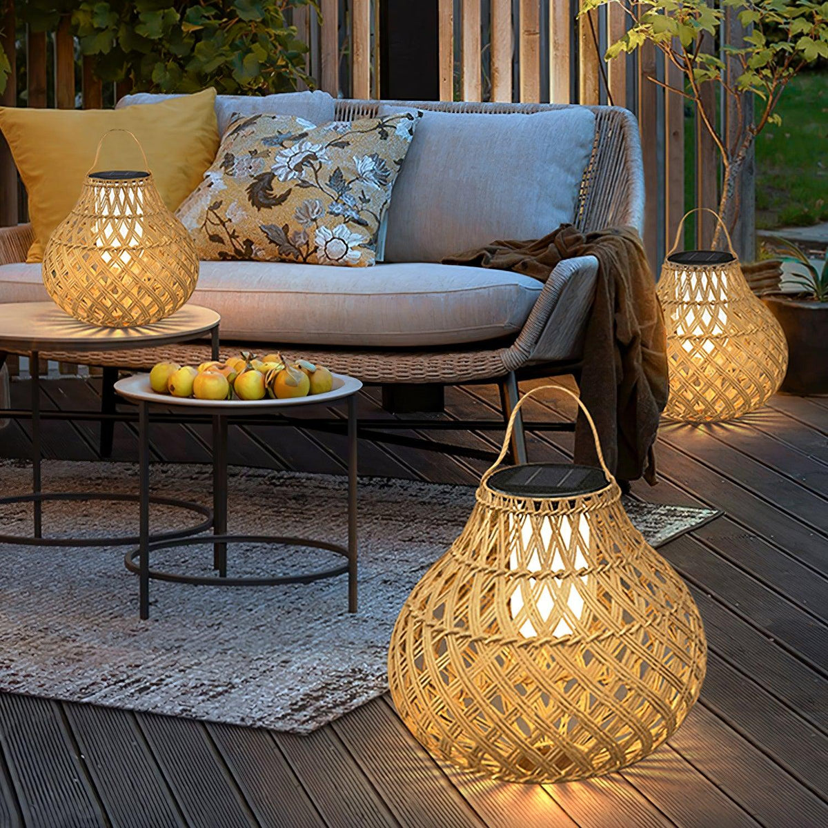 Isenor Woven esfera farol exterior