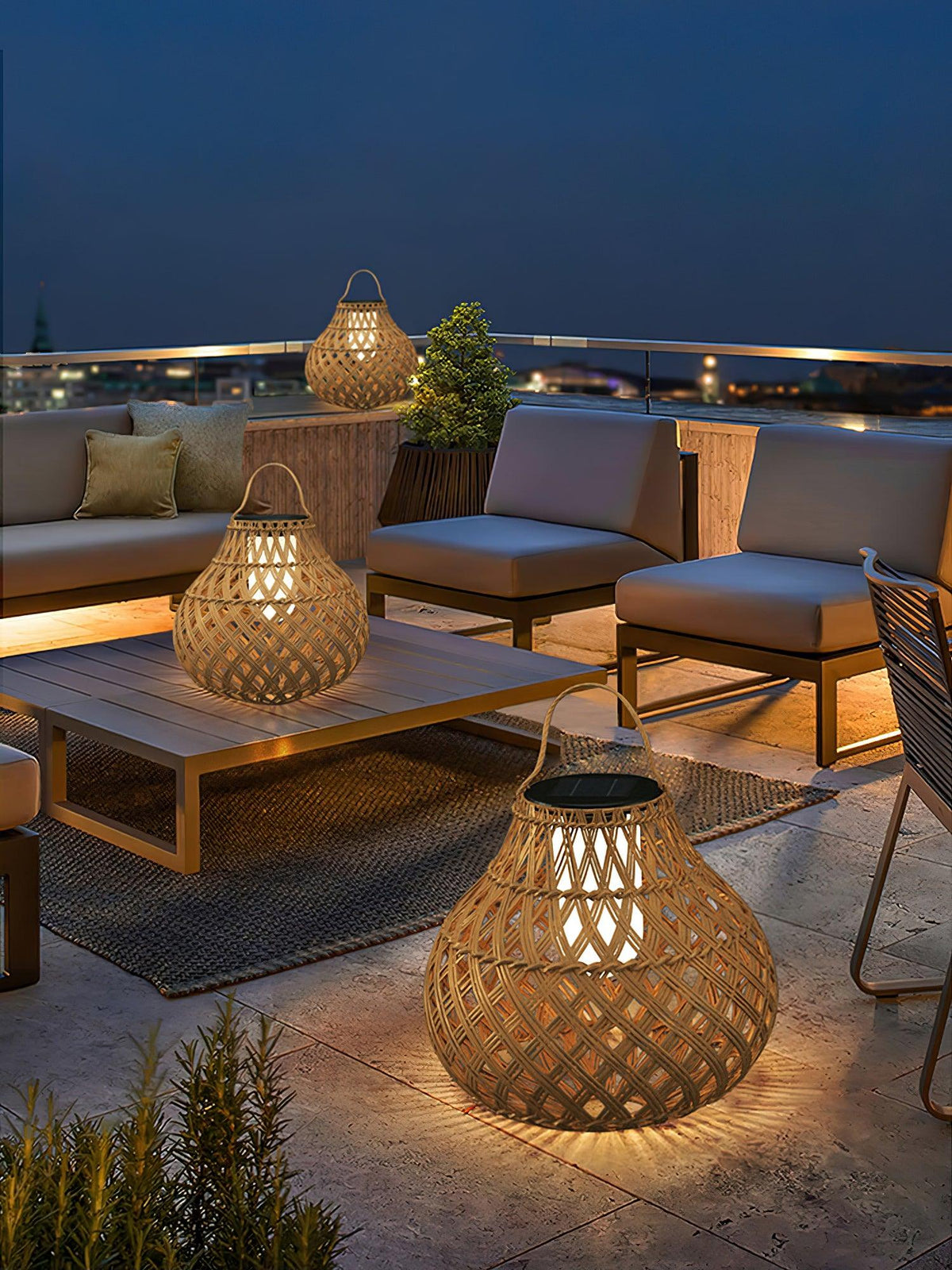 Isenor Woven esfera farol exterior